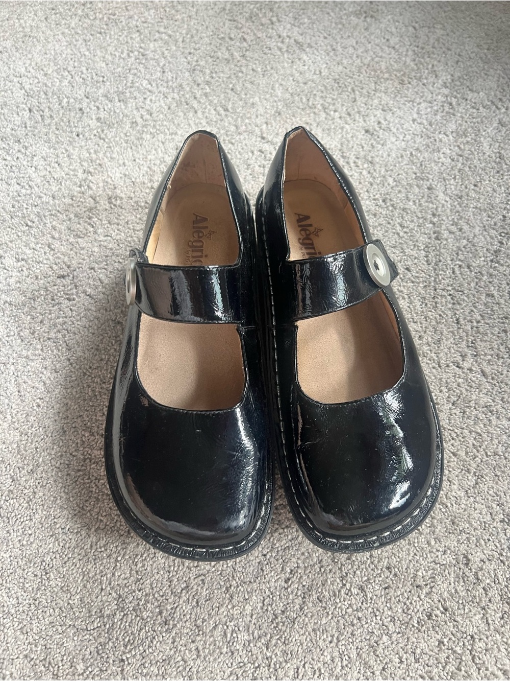 Alegria Paloma Size 42 Black Patent Leather Mary Jane Clogs Shoes PAL-011 - Picture 2 of 6